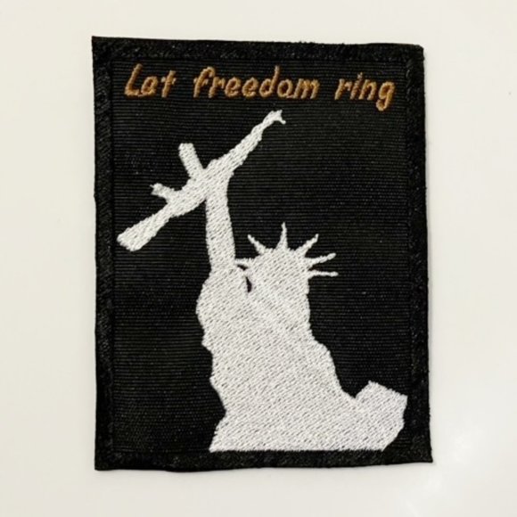 Let Freedom Ring embroidered patch Lady Liberty holding up a rifle II Amendment - Picture 1 of 1